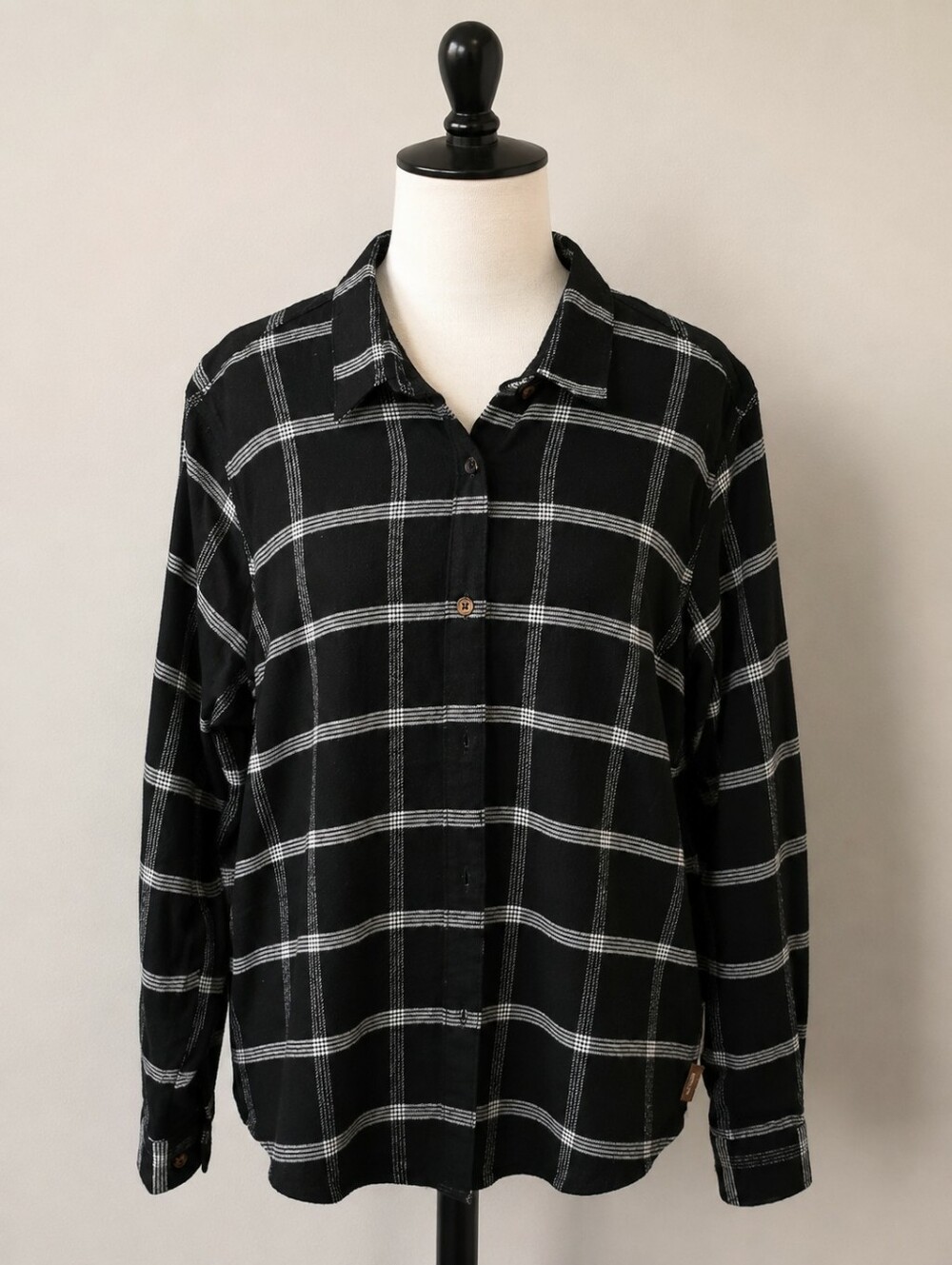 NWOT Berne Black Plaid Button-Up Shirt - Women's Casual Shirt